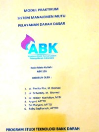 Image of Modul Praktikum Sistem Manajemen Mutu Pelayanan Darah Dasar
